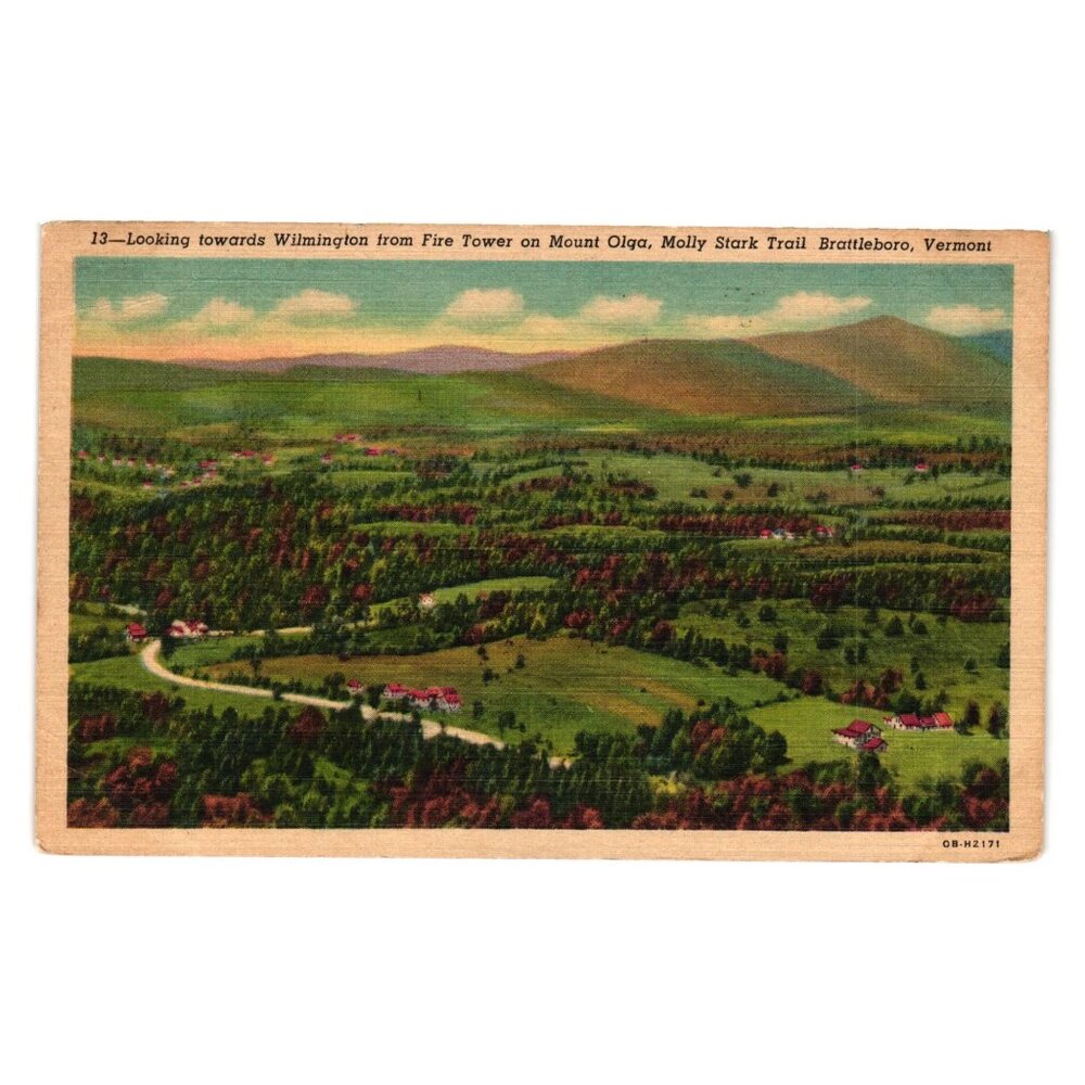 Looking Towards Wilmington From Fire Tower Mount Olga Molly Stark Trail Vermont